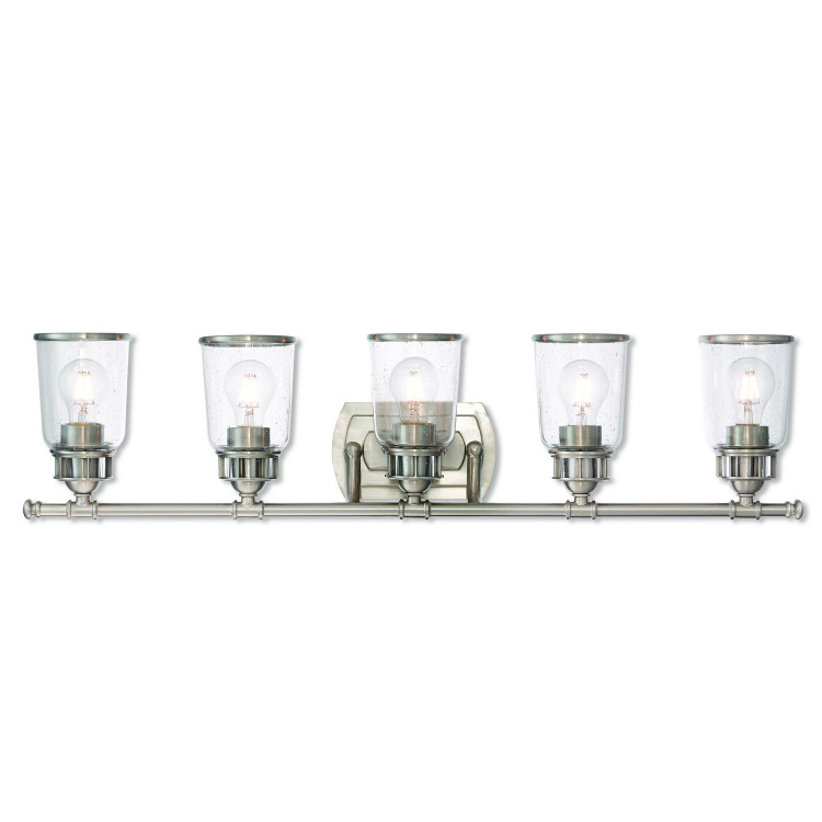 Livex Lighting - 10515-91 - Five Light Bath Vanity - Lawrenceville - Brushed Nickel