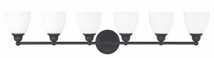 Livex Lighting - 13666-07 - Six Light Bath Vanity - Somerville - Bronze