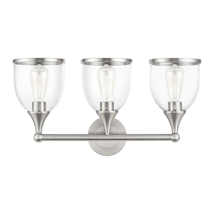 Livex Lighting - 14133-91 - Three Light Vanity Sconce - Ashridge - Brushed Nickel Livex Lighting - 14133-91 - Three Light Vanity Sconce - Ashridge - Brushed Nickel