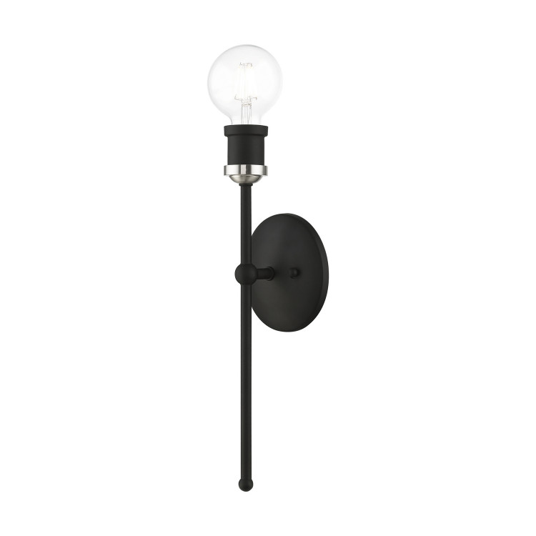 Livex Lighting - 14421-04 - One Light Wall Sconce - Lansdale - Black w/Brushed Nickel