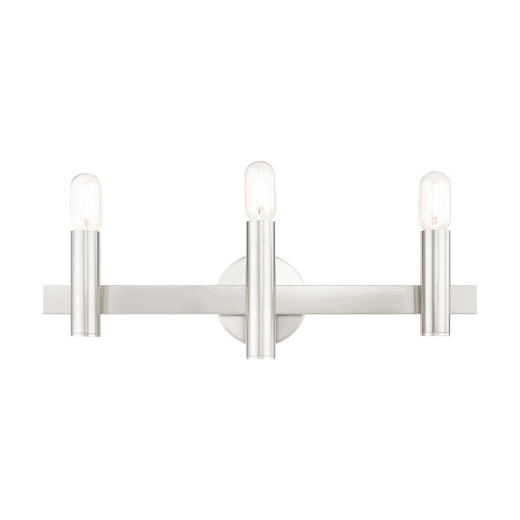 Livex Lighting - 15833-91 - Three Light Vanity - Helsinki - Brushed Nickel