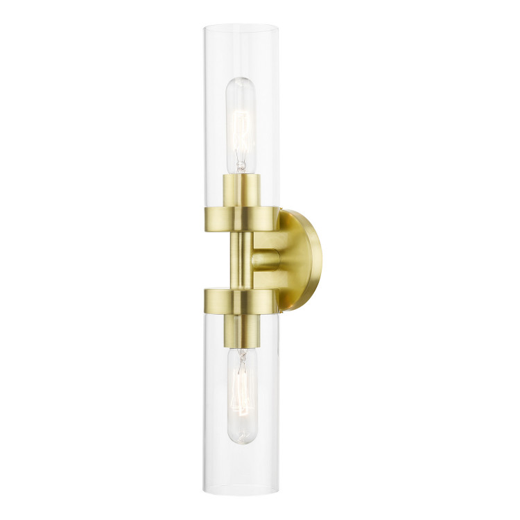 Livex Lighting - 16172-12 - Two Light Vanity Sconce - Ludlow - Satin Brass Livex Lighting - 16172-12 - Two Light Vanity Sconce - Ludlow - Satin Brass