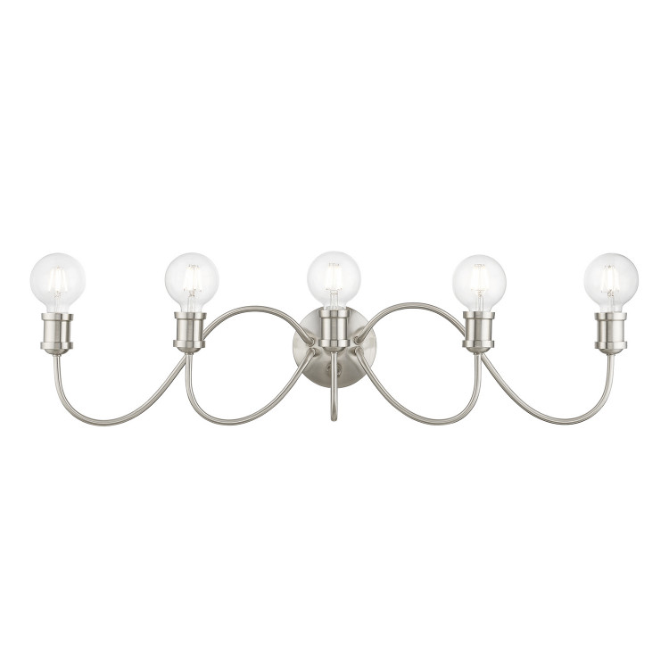 Livex Lighting - 16575-91 - Five Light Vanity Sconce - Lansdale - Brushed Nickel