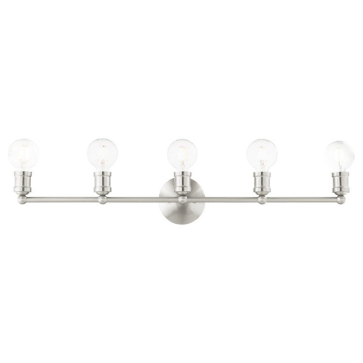 Livex Lighting - 16715-91 - Five Light Vanity - Lansdale - Brushed Nickel