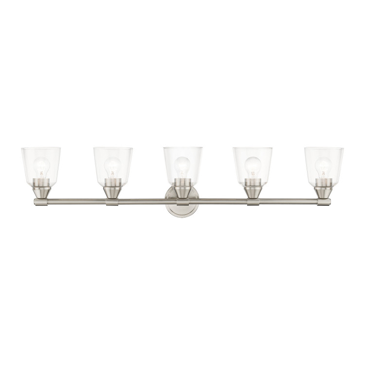 Livex Lighting - 16785-91 - Five Light Vanity Sconce - Catania - Brushed Nickel