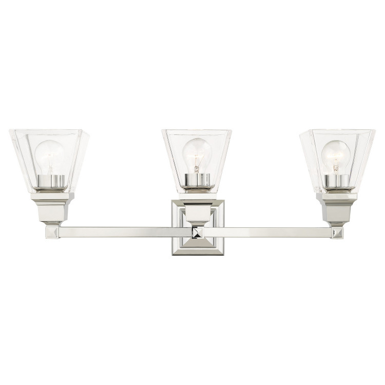 Livex Lighting - 17173-05 - Three Light Vanity - Mission - Polished Chrome