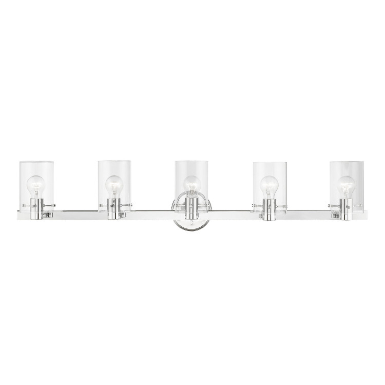 Livex Lighting - 17235-05 - Five Light Vanity Sconce - Munich - Polished Chrome