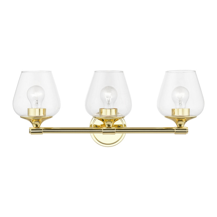 Livex Lighting - 17473-02 - Three Light Vanity Sconce - Willow - Polished Brass