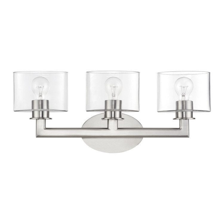 Livex Lighting - 17913-91 - Three Light Vanity Sconce - Bernardino - Brushed Nickel