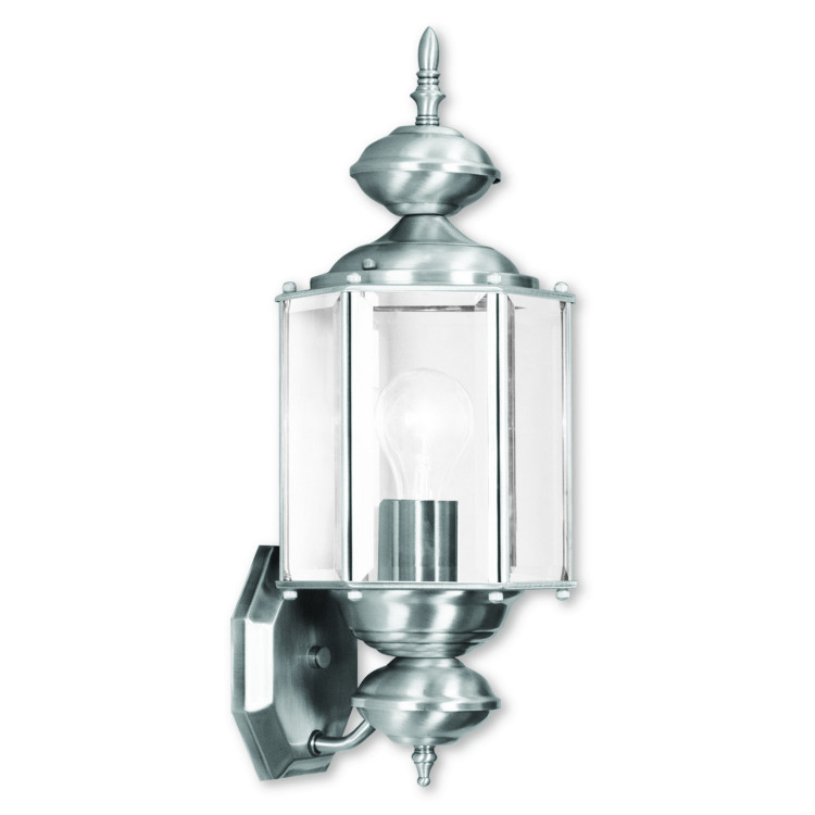 Livex Lighting - 2006-91 - One Light Outdoor Wall Lantern - Outdoor Basics - Brushed Nickel