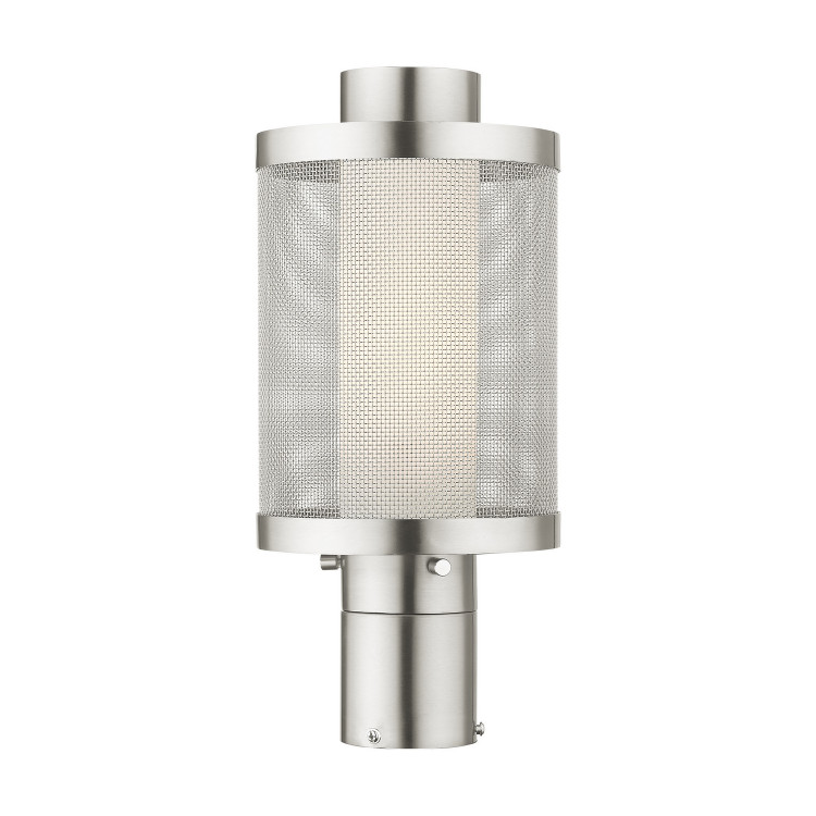 Livex Lighting - 20684-91 - One Light Outdoor Post Top Lantern - Nottingham - Brushed Nickel