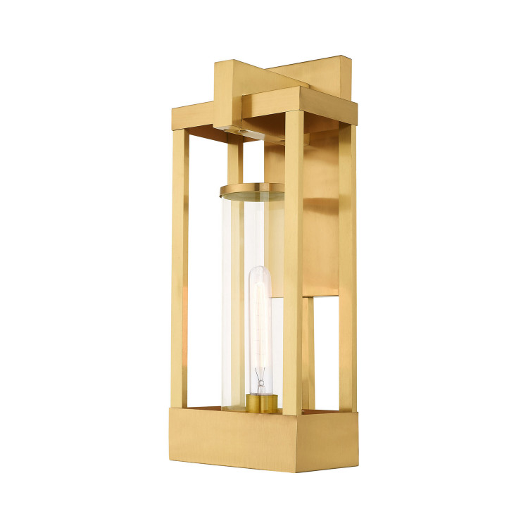 Livex Lighting - 20993-12 - One Light Outdoor Wall Lantern - Delancey - Satin Brass