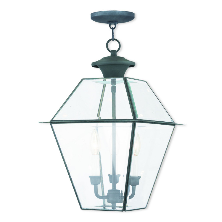 Livex Lighting - 2385-61 - Three Light Outdoor Pendant - Westover - Charcoal