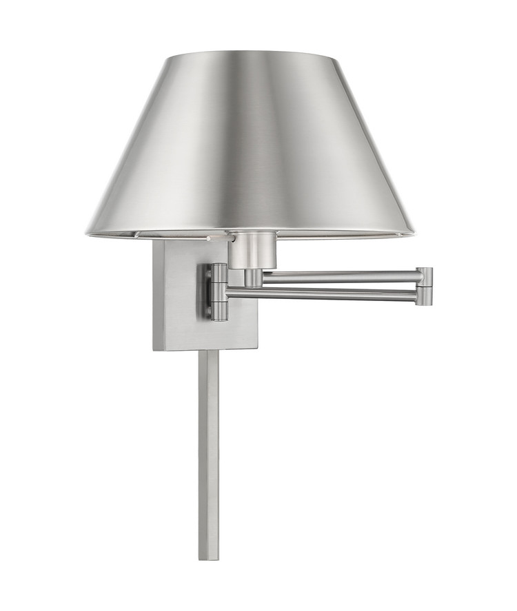 Livex Lighting - 40030-91 - One Light Swing Arm Wall Lamp - Swing Arm Wall Lamps - Brushed Nickel