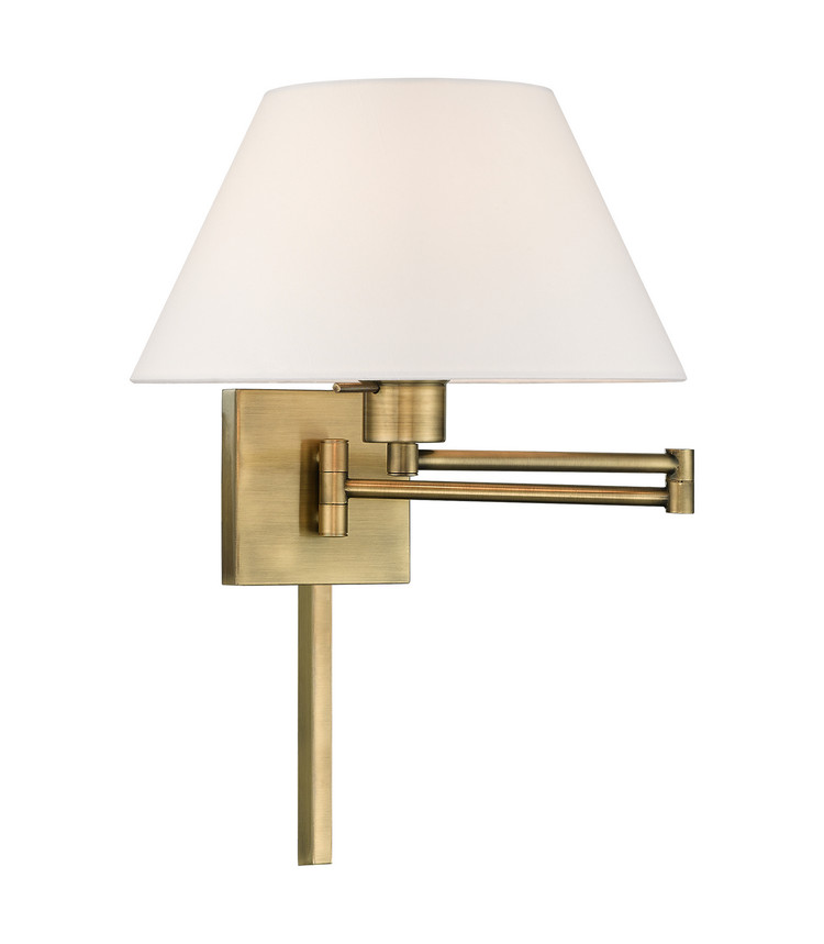 Livex Lighting - 40039-01 - One Light Swing Arm Wall Lamp - Swing Arm Wall Lamps - Antique Brass