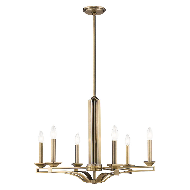 Livex Lighting - 40056-01 - Six Light Chandelier - Trumbull - Antique Brass