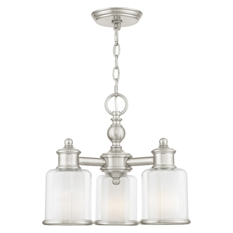 Livex Lighting - 40203-91 - Three Light Mini Chandelier/Ceiling Mount - Middlebush - Brushed Nickel
