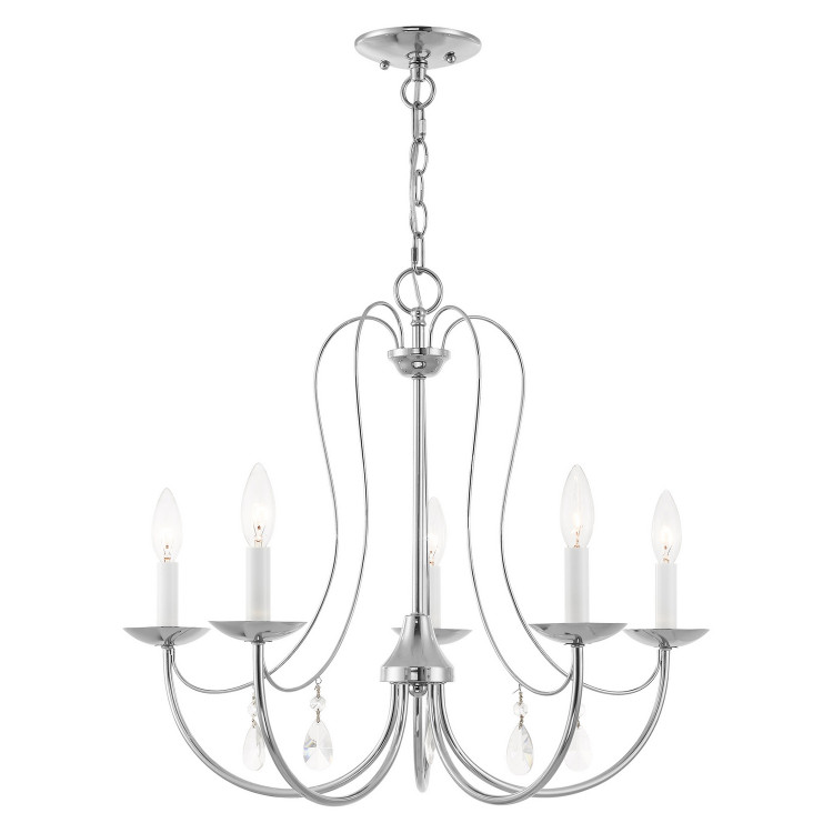 Livex Lighting - 40865-05 - Five Light Chandelier - Mirabella - Polished Chrome