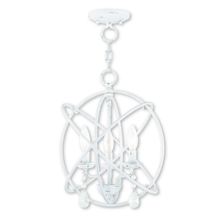 Livex Lighting - 40904-60 - Three Light Mini Chandelier/Ceiling Mount - Aria - Antique White