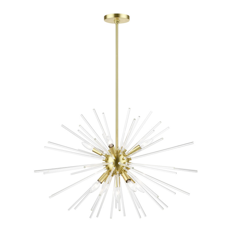 Livex Lighting - 41255-12 - Nine Light Chandelier - Utopia - Satin Brass