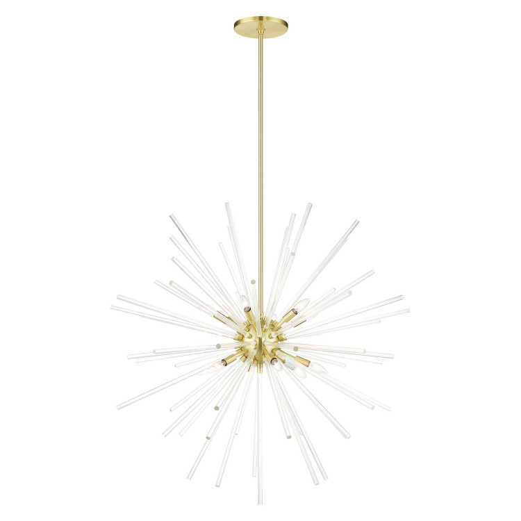 Livex Lighting - 41259-12 - 12 Light Foyer Pendant - Utopia - Satin Brass
