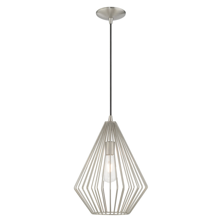 Livex Lighting - 41325-91 - One Light Mini Pendant - Linz - Brushed Nickel