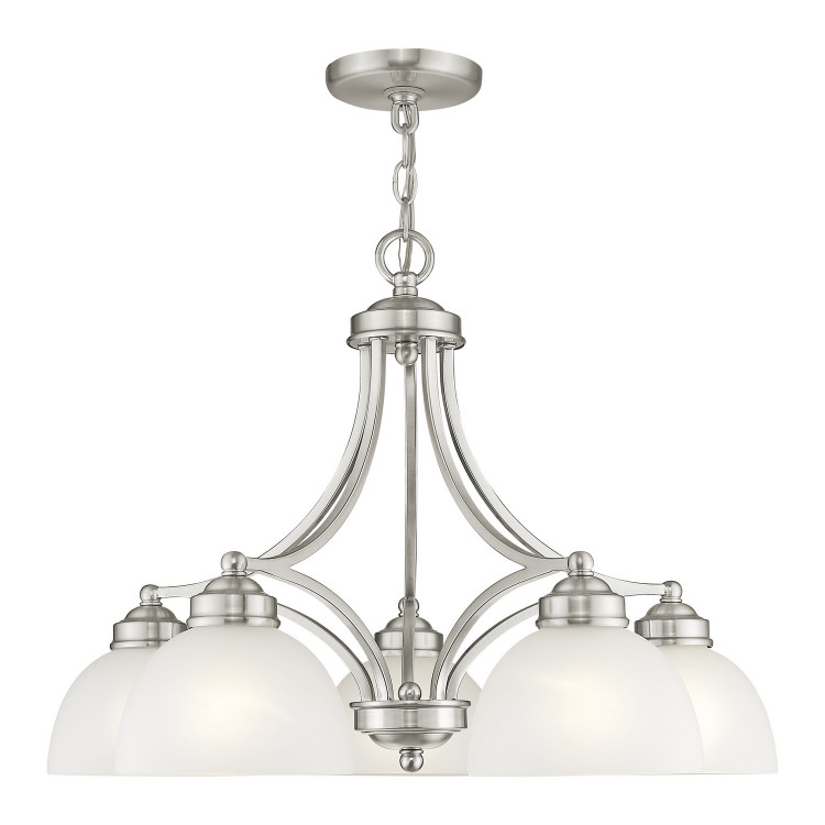Livex Lighting - 4225-91 - Five Light Chandelier - Somerset - Brushed Nickel