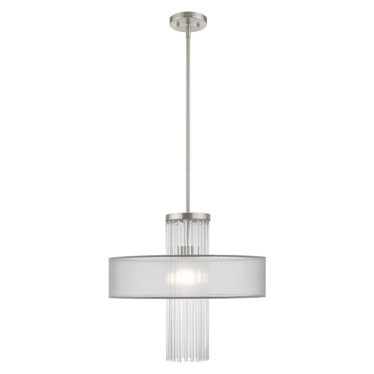 Livex Lighting - 42804-91 - One Light Pendant - Alexis - Brushed Nickel