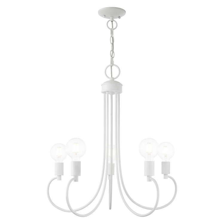 Livex Lighting - 42925-03 - Five Light Chandelier - Bari - White