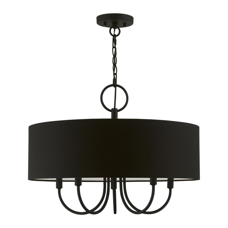 Livex Lighting - 43445-04 - Five Light Pendant - Bainbridge - Black