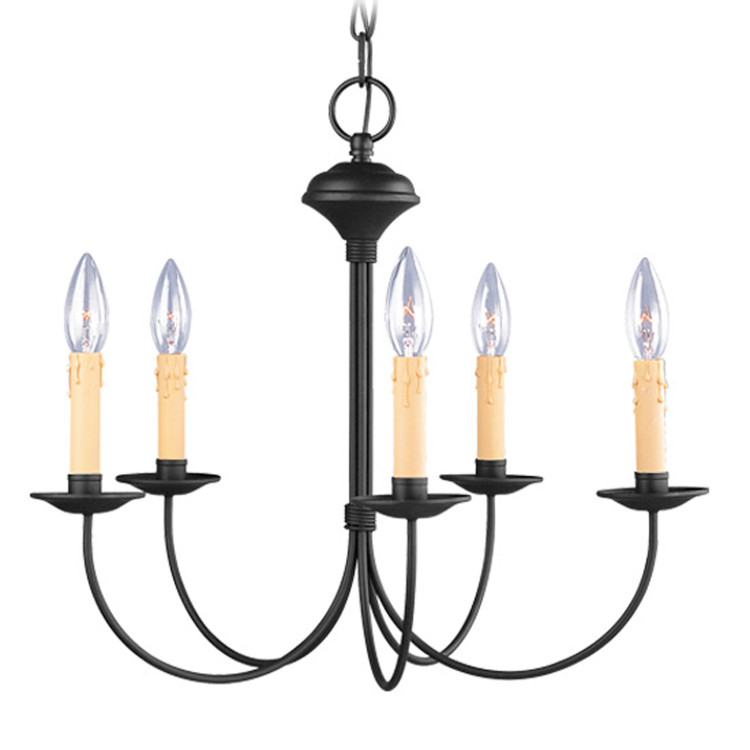 Livex Lighting - 4455-04 - Five Light Chandelier - Heritage - Black