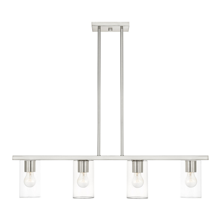 Livex Lighting - 45474-91 - Four Light Chandelier - Zurich - Brushed Nickel