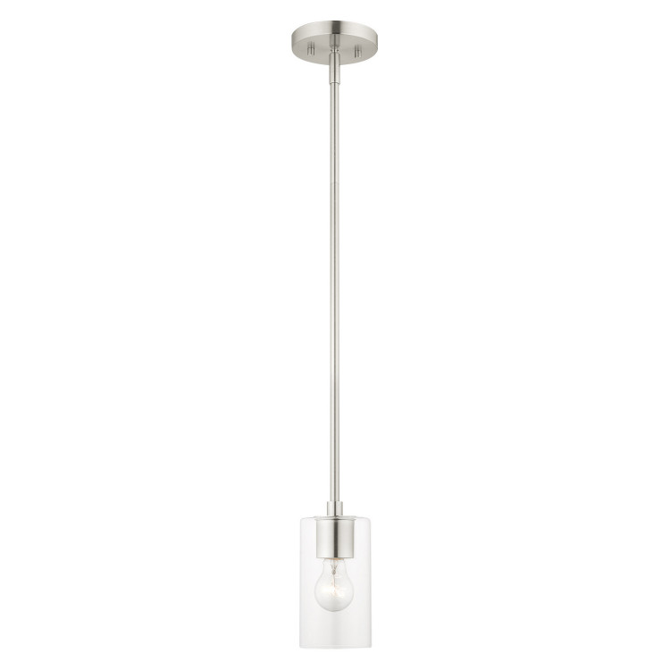 Livex Lighting - 45477-91 - One Light Pendant - Zurich - Brushed Nickel