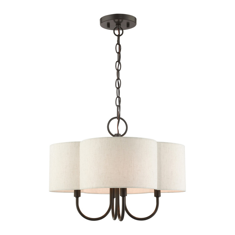 Livex Lighting - 45806-92 - Four Light Chandelier - Solstice - English Bronze