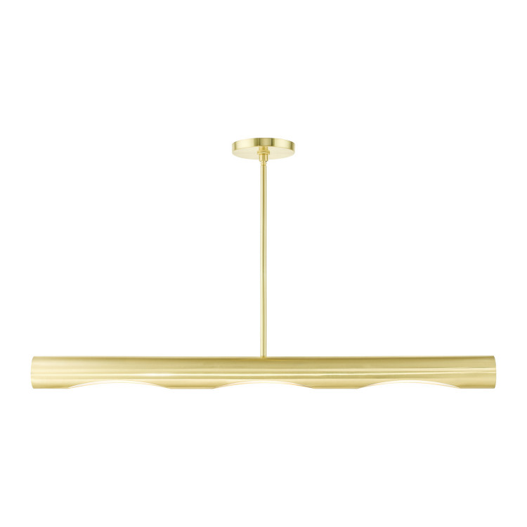 Livex Lighting - 45897-12 - Three Light Linear Chandelier - Novato - Satin Brass