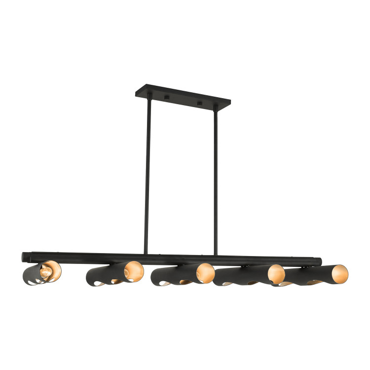 Livex Lighting - 45898-04 - Ten Light Linear Chandelier - Novato - Black