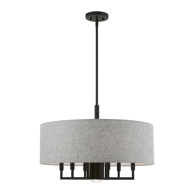 Livex Lighting - 46736-04 - Seven Light Chandelier - Dakota - Black