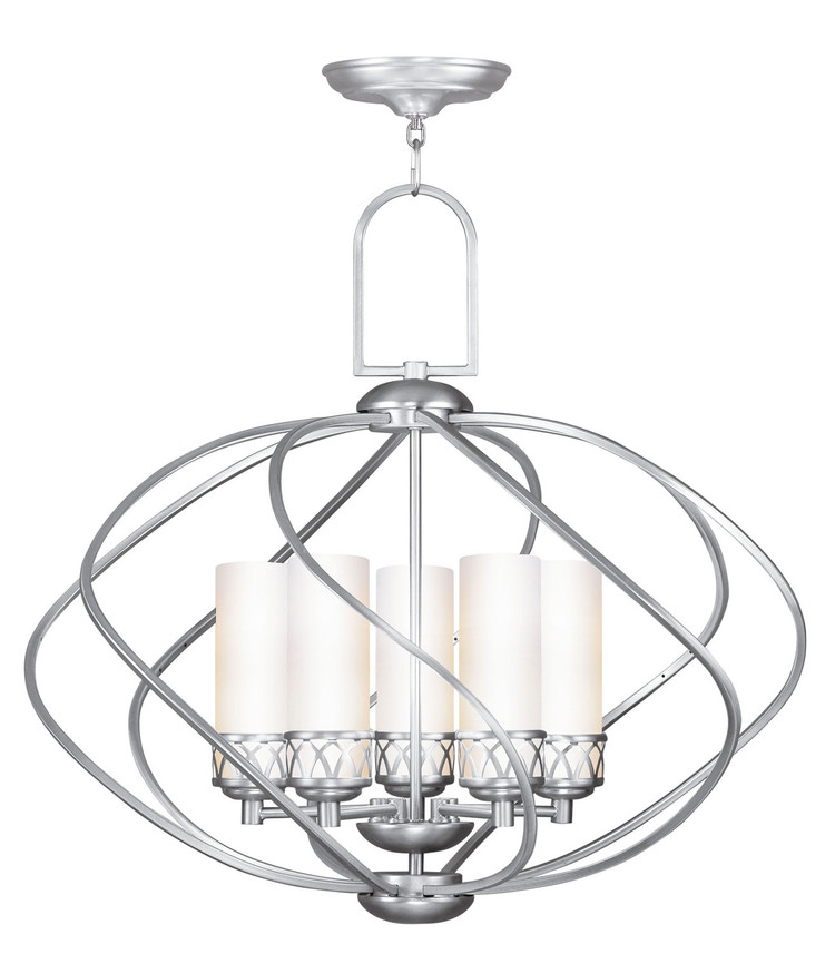 Livex Lighting - 4725-91 - Five Light Chandelier - Westfield - Brushed Nickel