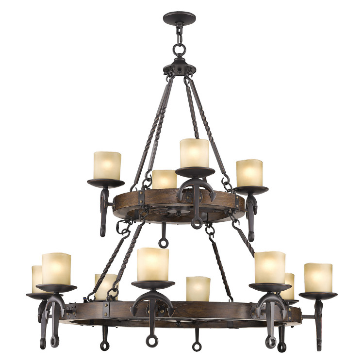 Livex Lighting - 4869-67 - 12 Light Chandelier - Cape May - Hand Applied Olde Bronze