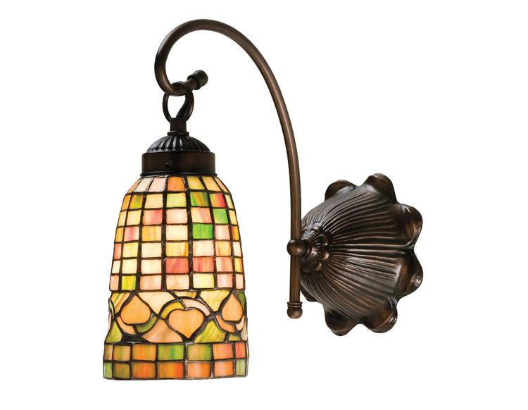 Meyda Tiffany - 18650 - One Light Wall Sconce - Tiffany Acorn - Mahogany Bronze