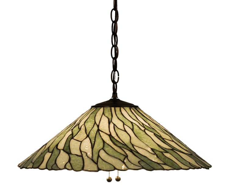 Meyda Tiffany - 19196 - Three Light Pendant - Willow - Mahogany Bronze