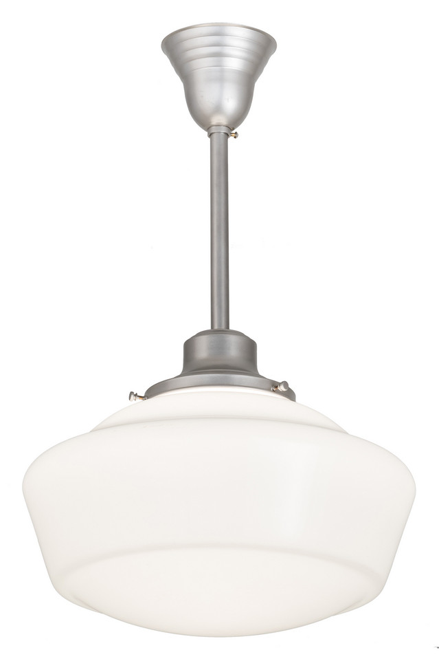 Meyda Tiffany - 193224 - One Light Pendant - Revival Schoolhouse - Nickel