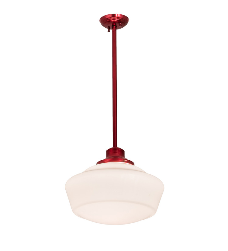 Meyda Tiffany - 196903 - One Light Pendant - Schoolhouse - Candy Red