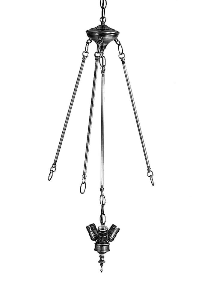 Meyda Tiffany - 21036 - Three Light Chandelier Hardware - Inverted Pendant Hardware - Natural WoodOil Rubbed Bronze