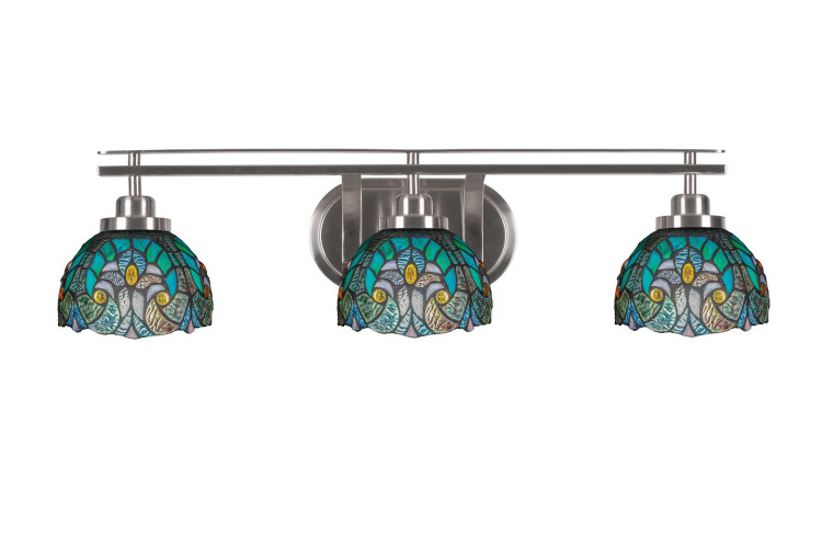 Toltec Lighting - 2613-BN-9925 - Three Light Bath Bar - Odyssey - Brushed Nickel