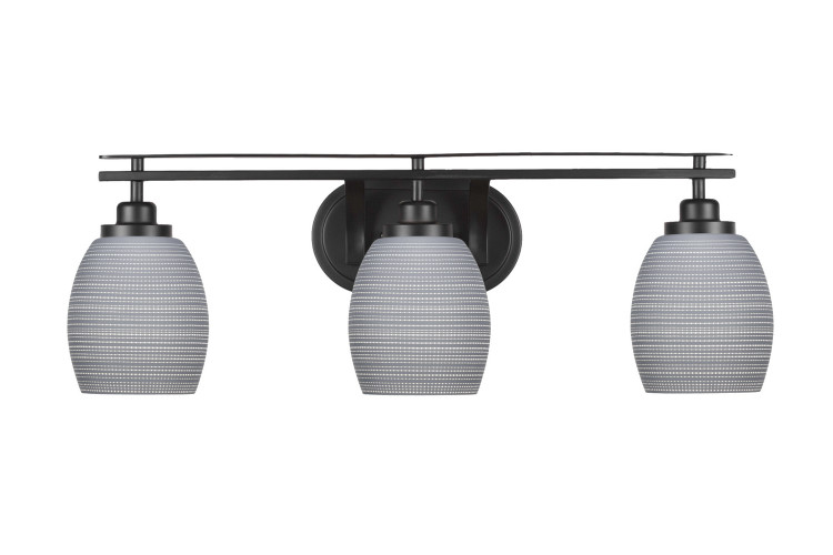 Toltec Lighting - 2613-MB-4022 - Three Light Bath Bar - Odyssey - Matte Black