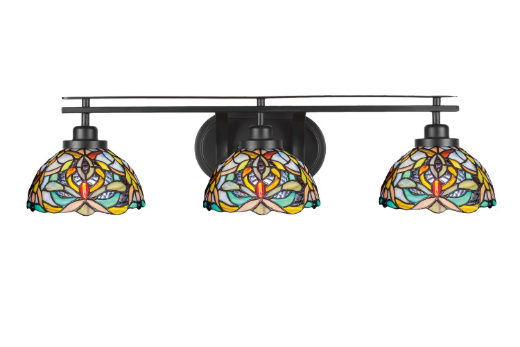 Toltec Lighting - 2613-MB-9905 - Three Light Bath Bar - Odyssey - Matte Black