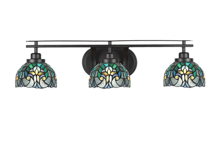 Toltec Lighting - 2613-MB-9925 - Three Light Bath Bar - Odyssey - Matte Black
