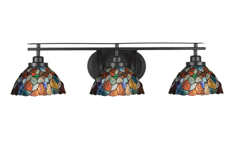 Toltec Lighting - 2613-MB-9955 - Three Light Bath Bar - Odyssey - Matte Black