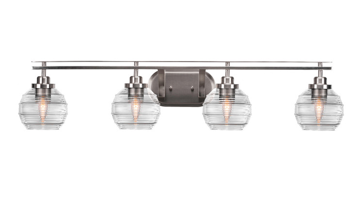 Toltec Lighting - 2614-BN-5110 - Four Light Bath Bar - Odyssey - Brushed Nickel